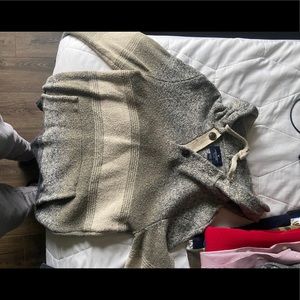 Quarter zip / button up hoodie/sweater